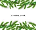 Holiday background with christmas tree. Royalty Free Stock Photo